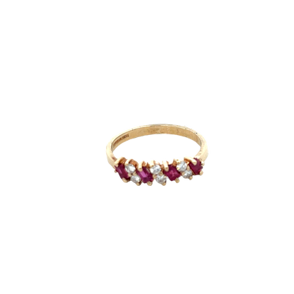 9ct yellow gold ring size M (sh27853b)