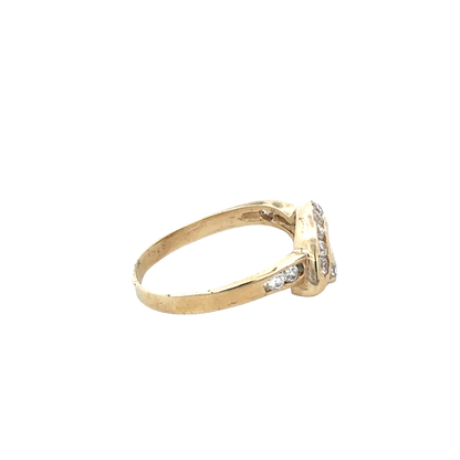 9ct yellow gold ring size Q (sh27799b)