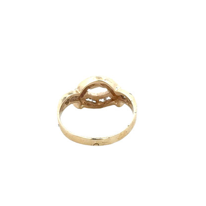 9ct yellow gold ring size Q (sh27799b)