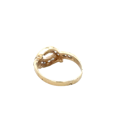 9ct yellow gold ring size Q (sh27799b)
