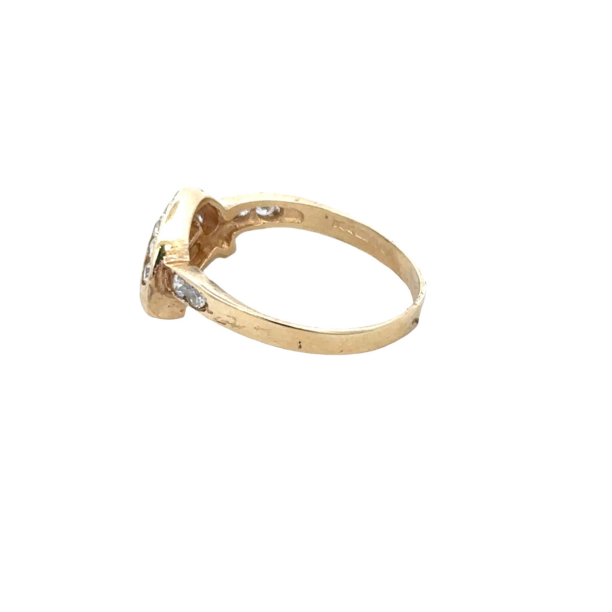 9ct yellow gold ring size Q (sh27799b)