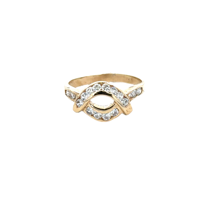 9ct yellow gold ring size Q (sh27799b)