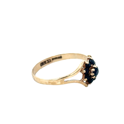 9ct yellow gold ring size P (sh27623b)
