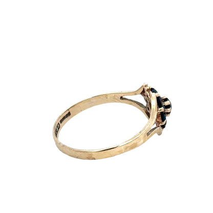 9ct yellow gold ring size P (sh27623b)