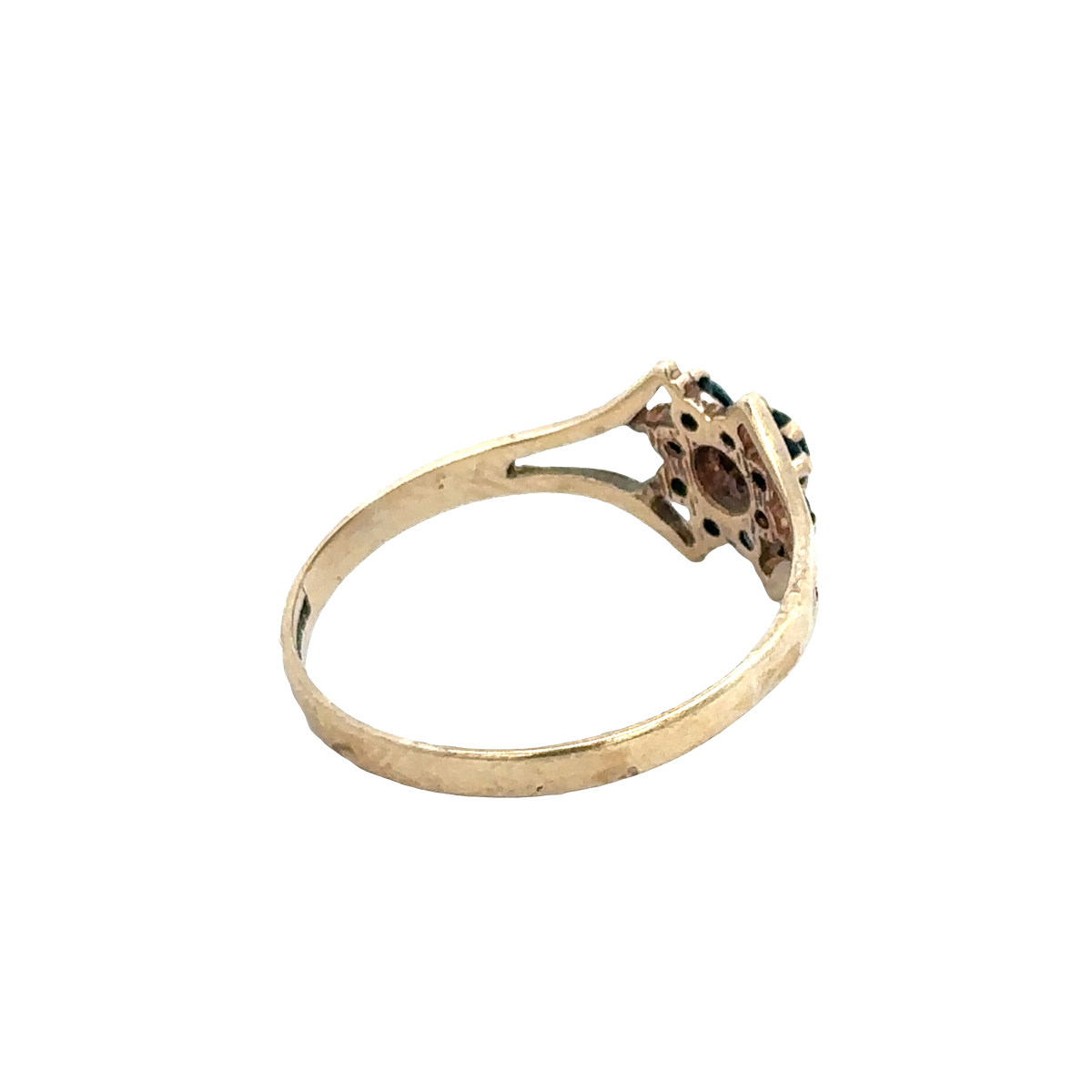 9ct yellow gold ring size P (sh27623b)