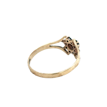 9ct yellow gold ring size P (sh27623b)