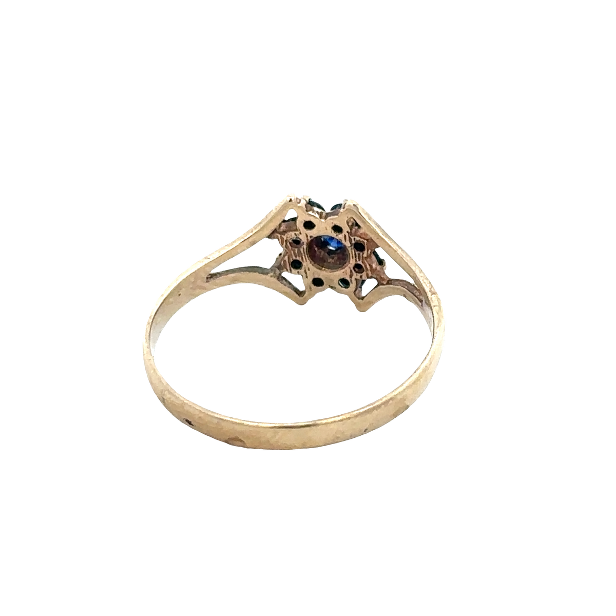9ct yellow gold ring size P (sh27623b)