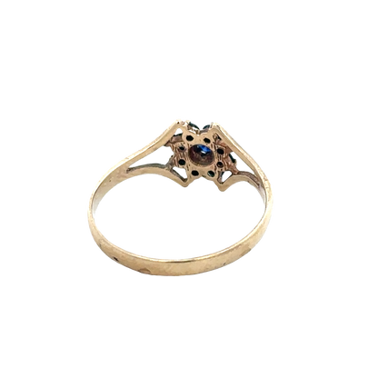 9ct yellow gold ring size P (sh27623b)