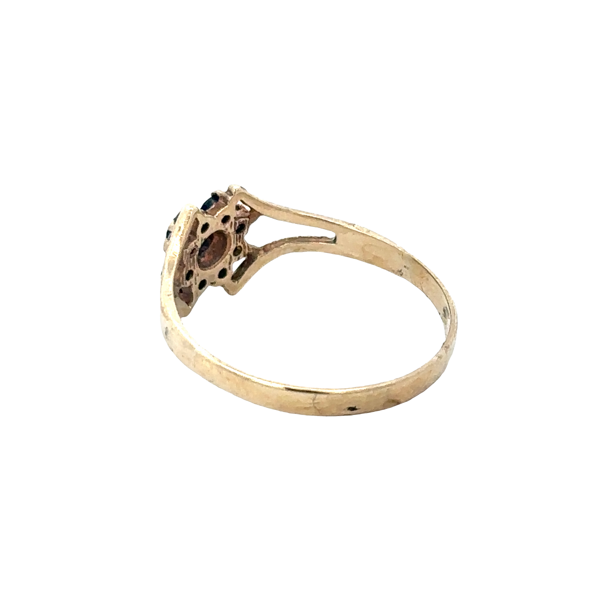 9ct yellow gold ring size P (sh27623b)