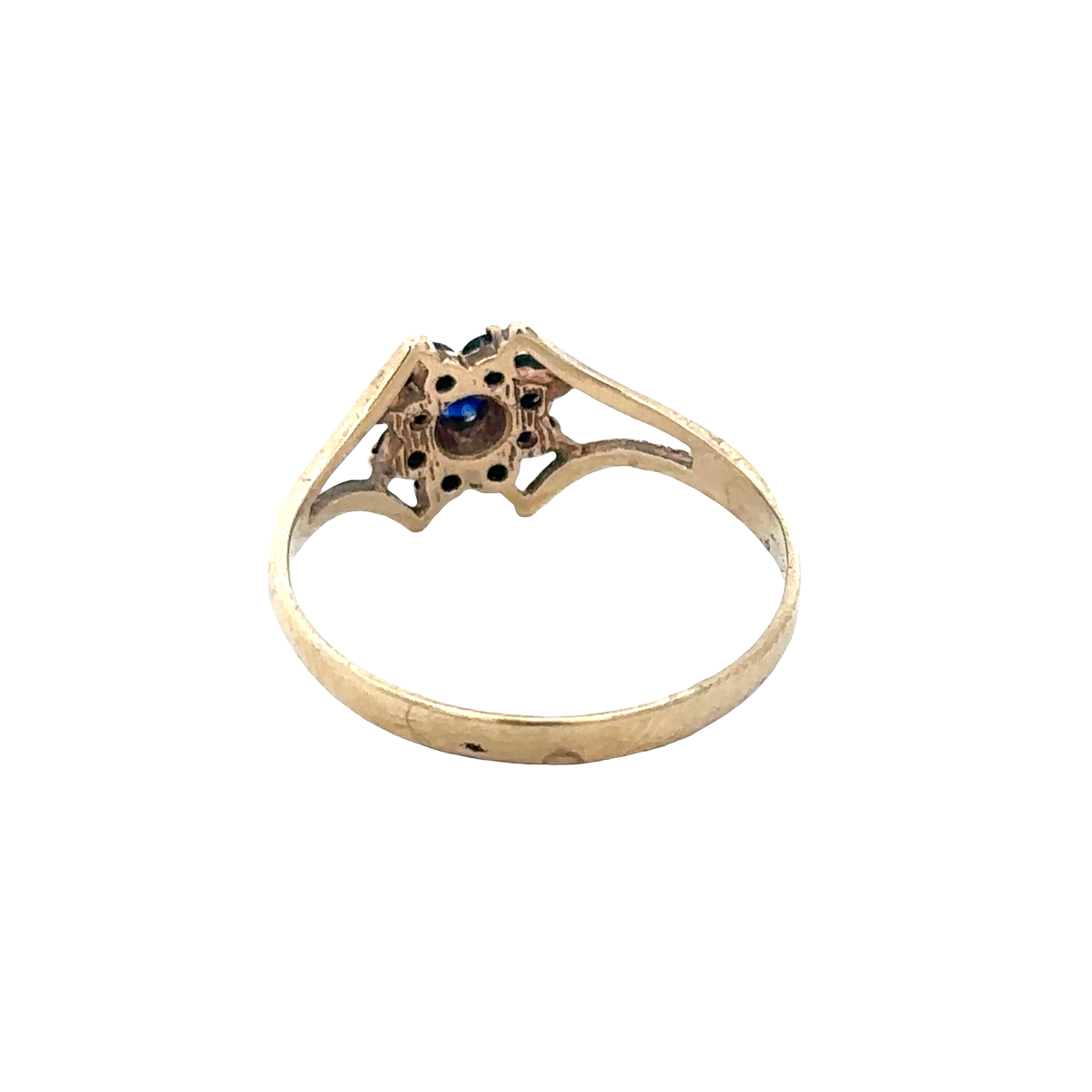 9ct yellow gold ring size P (sh27623b)