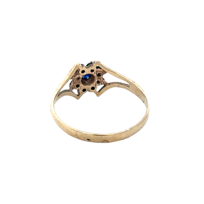 9ct yellow gold ring size P (sh27623b)