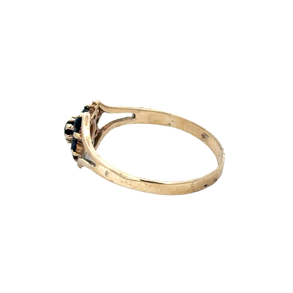 9ct yellow gold ring size P (sh27623b)