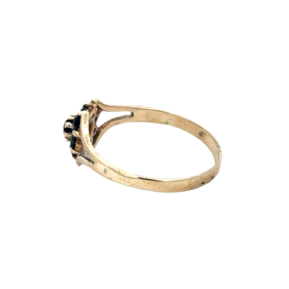 9ct yellow gold ring size P (sh27623b)