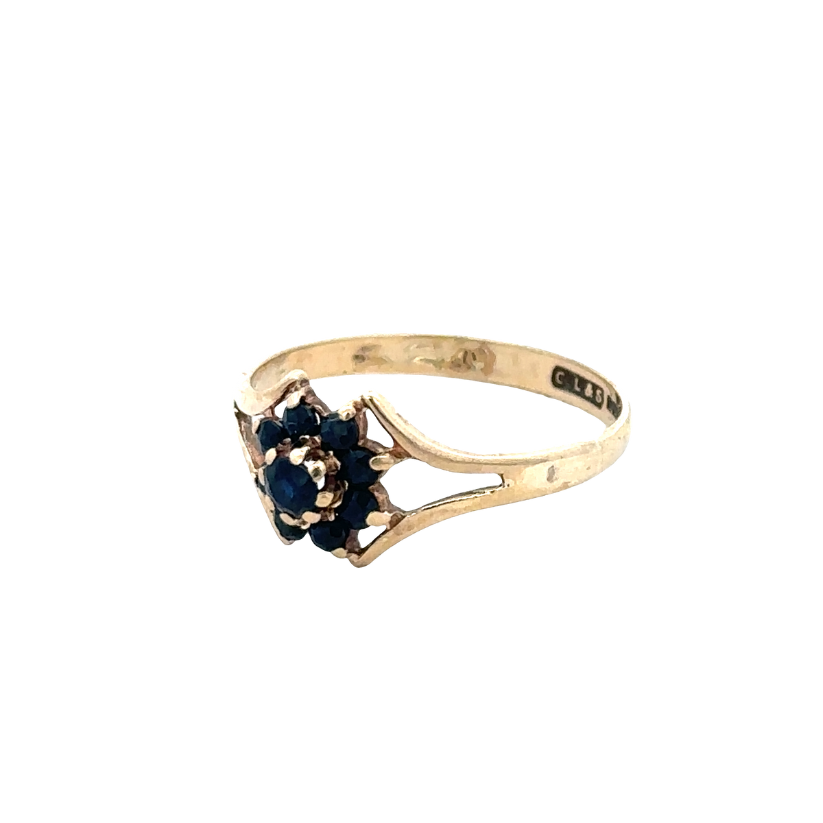 9ct yellow gold ring size P (sh27623b)