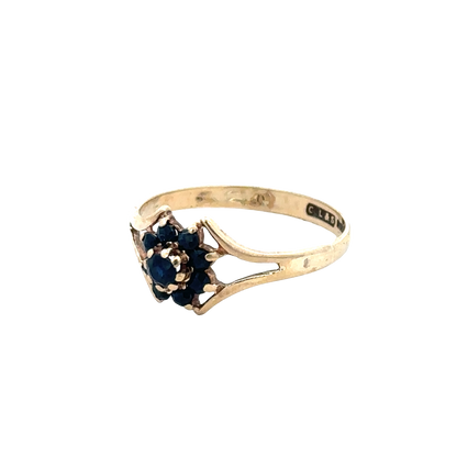 9ct yellow gold ring size P (sh27623b)