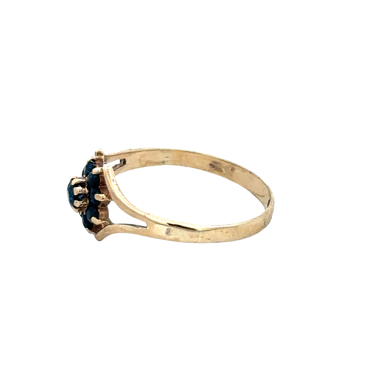 9ct yellow gold ring size P (sh27623b)