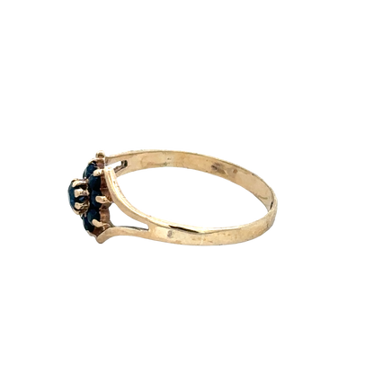 9ct yellow gold ring size P (sh27623b)