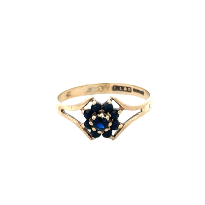 9ct yellow gold ring size P (sh27623b)