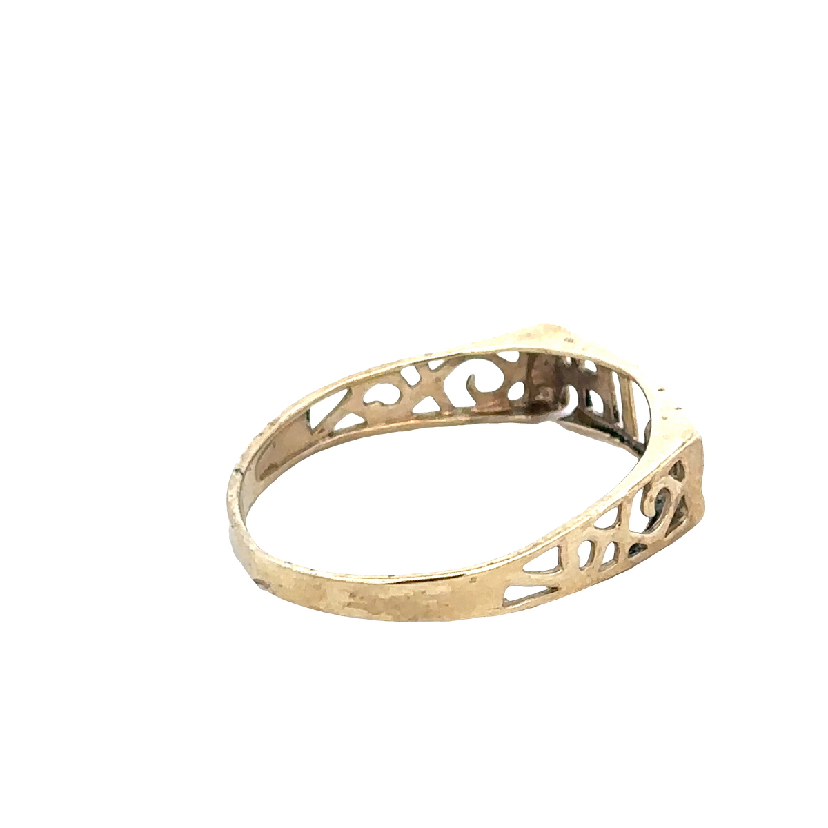 9ct yellow gold SISTER ring size Q (sh25696l)