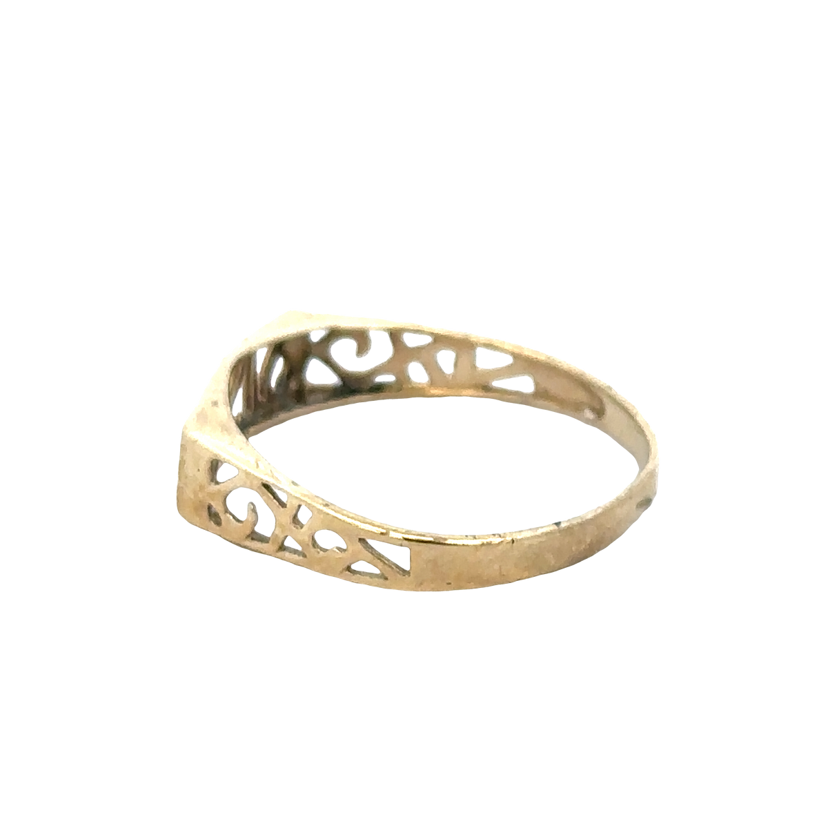 9ct yellow gold SISTER ring size Q (sh25696l)