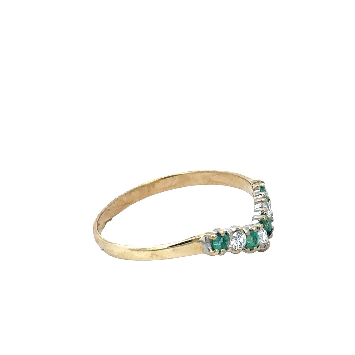 9ct yellow gold ring size P (sh25821l)