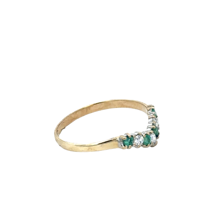 9ct yellow gold ring size P (sh25821l)