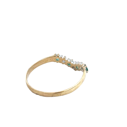 9ct yellow gold ring size P (sh25821l)