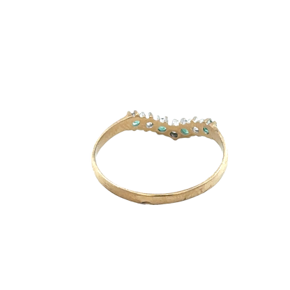 9ct yellow gold ring size P (sh25821l)