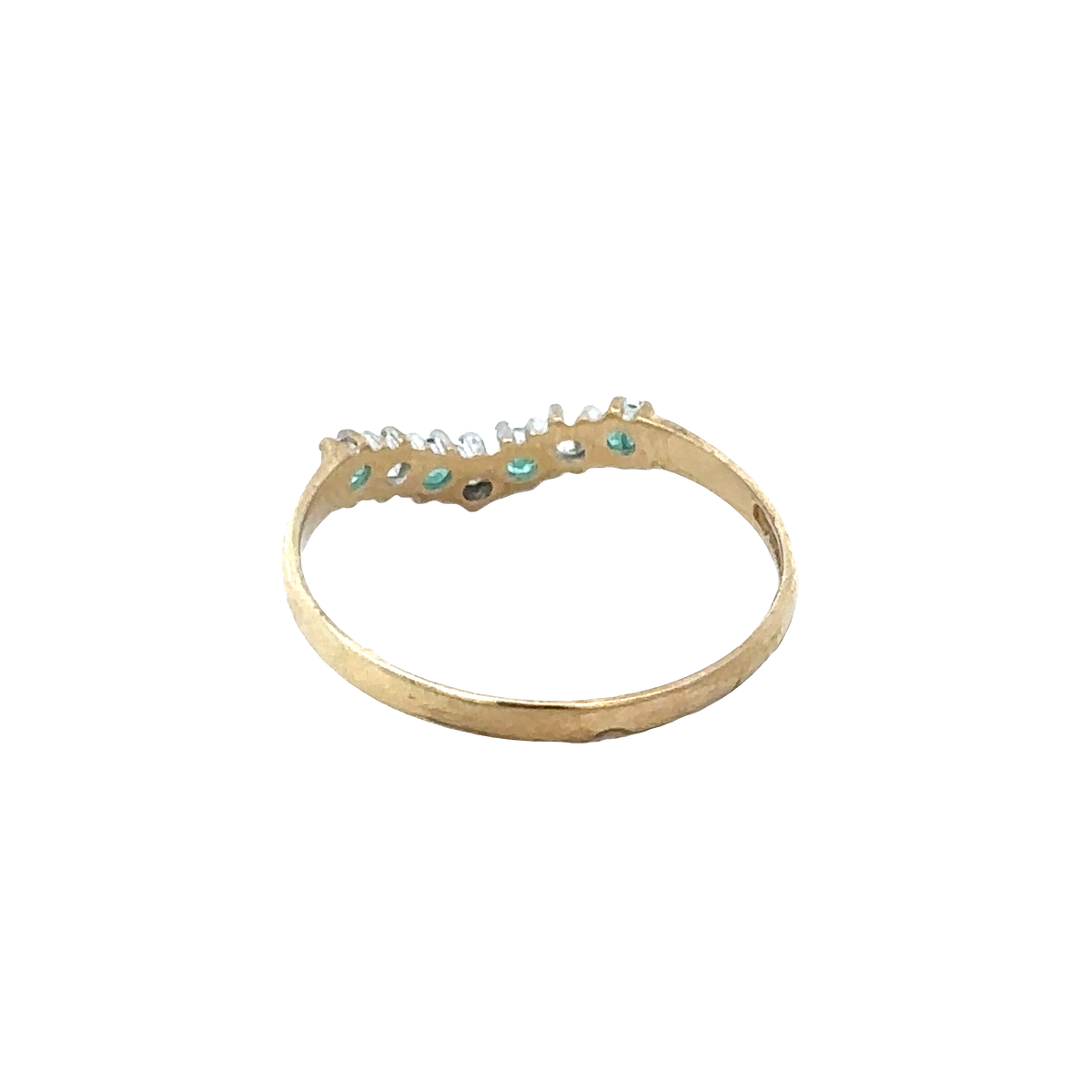 9ct yellow gold ring size P (sh25821l)