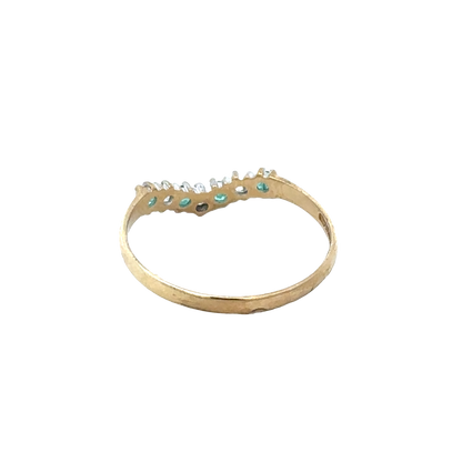 9ct yellow gold ring size P (sh25821l)
