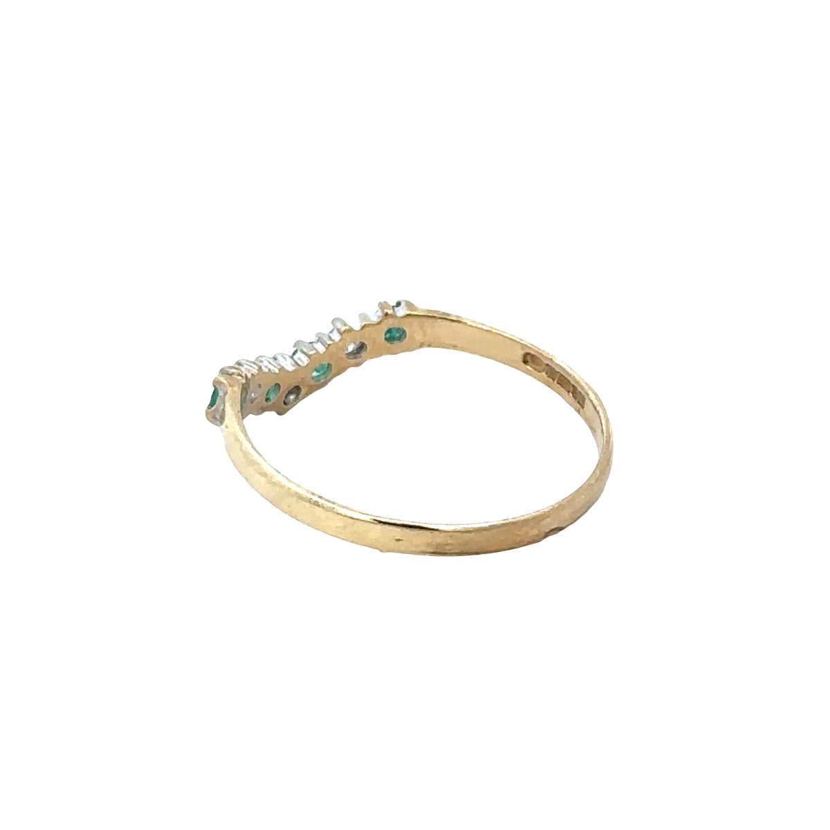 9ct yellow gold ring size P (sh25821l)