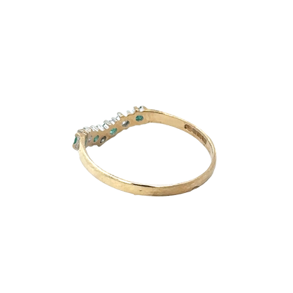 9ct yellow gold ring size P (sh25821l)