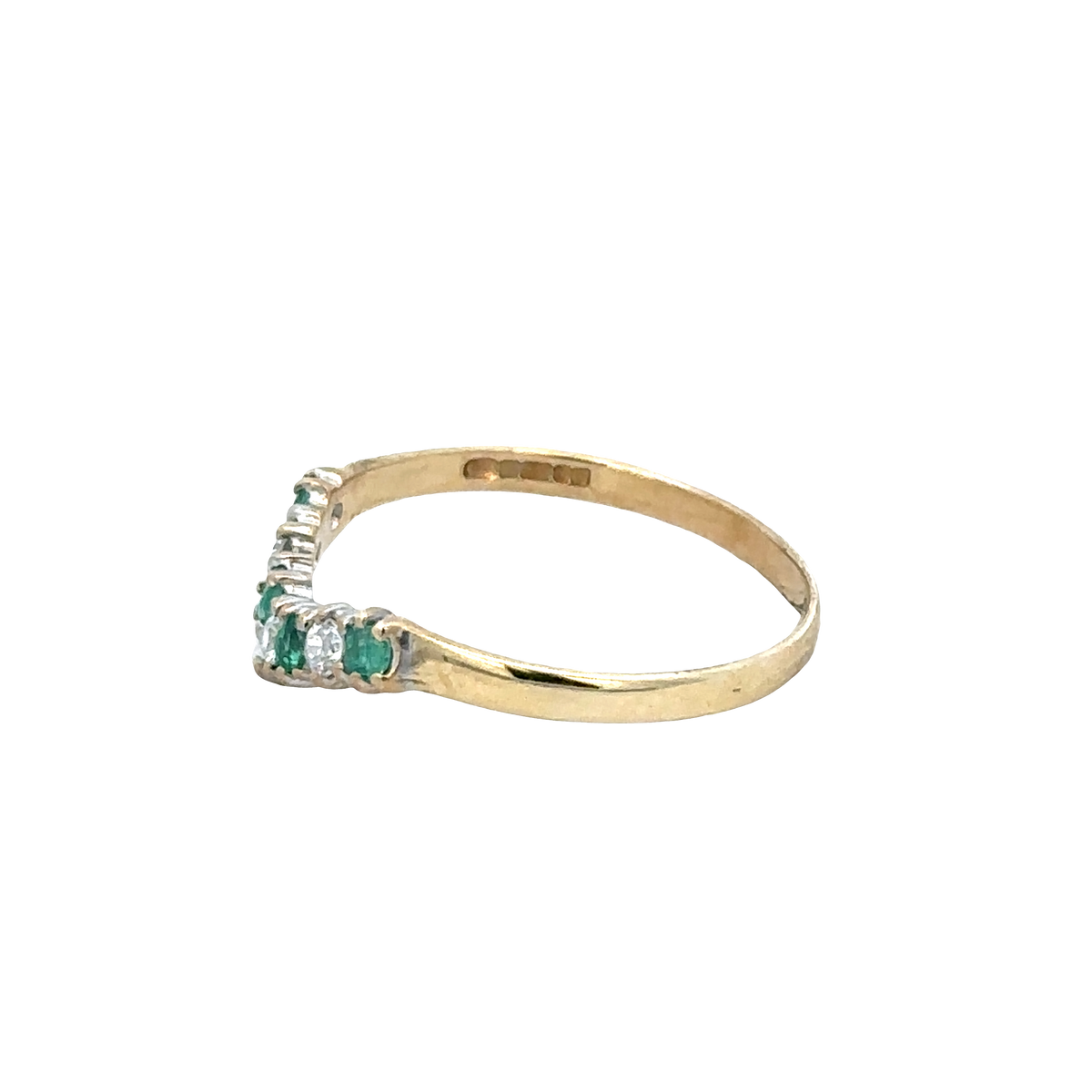 9ct yellow gold ring size P (sh25821l)