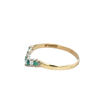9ct yellow gold ring size P (sh25821l)
