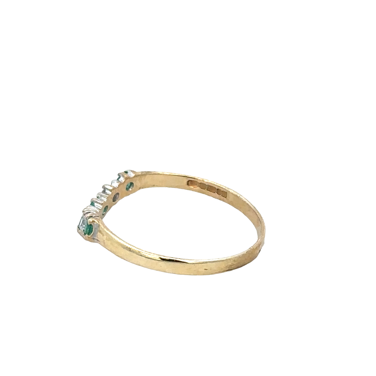 9ct yellow gold ring size P (sh25821l)