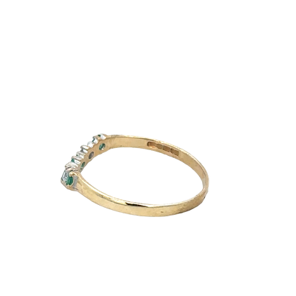 9ct yellow gold ring size P (sh25821l)
