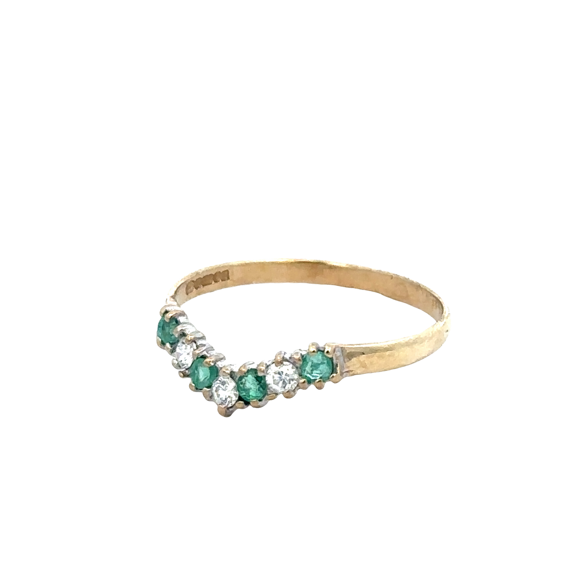 9ct yellow gold ring size P (sh25821l)