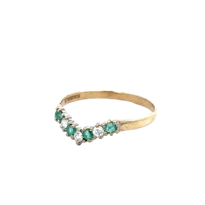 9ct yellow gold ring size P (sh25821l)