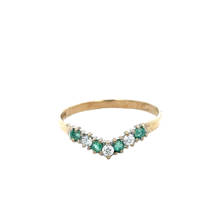 9ct yellow gold ring size P (sh25821l)