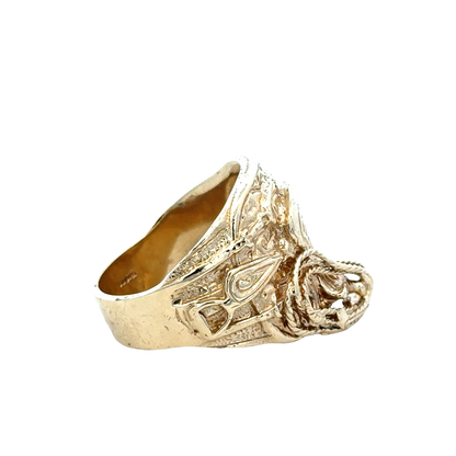 9ct yellow gold saddle ring   sh27885b