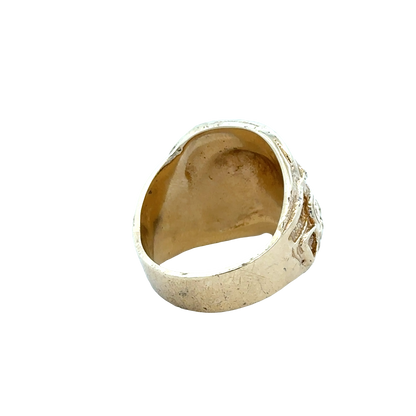 9ct yellow gold saddle ring   sh27885b