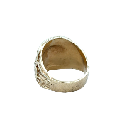 9ct yellow gold saddle ring   sh27885b