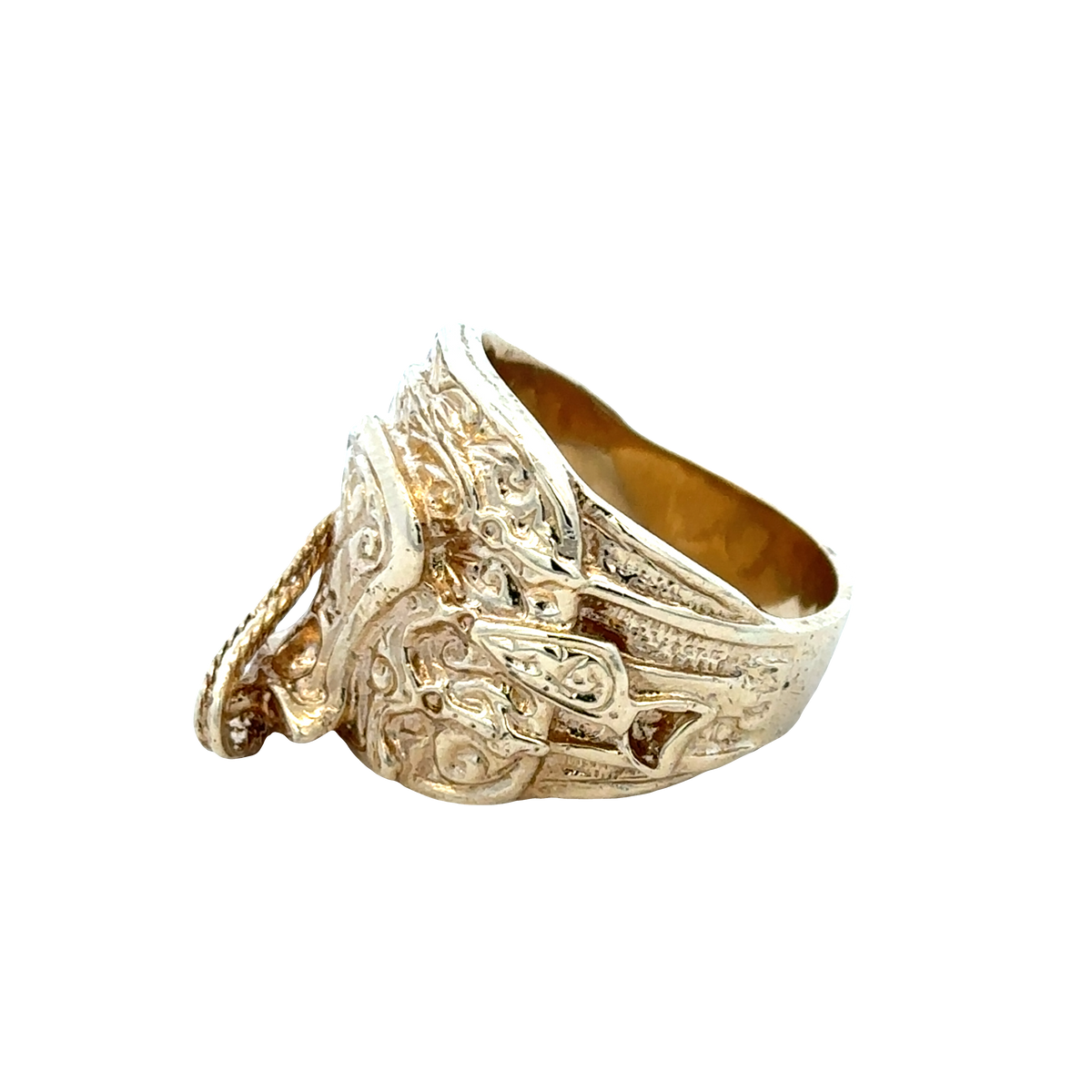 9ct yellow gold saddle ring   sh27885b