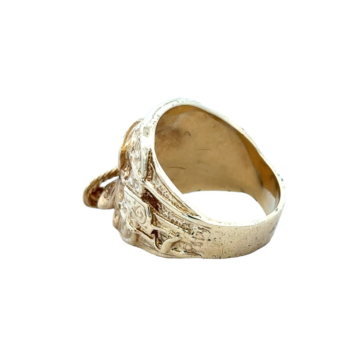 9ct yellow gold saddle ring   sh27885b