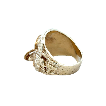 9ct yellow gold saddle ring   sh27885b