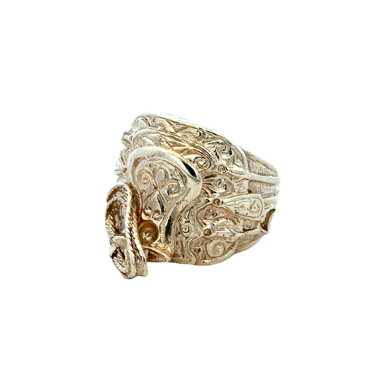 9ct yellow gold saddle ring   sh27885b
