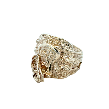 9ct yellow gold saddle ring   sh27885b