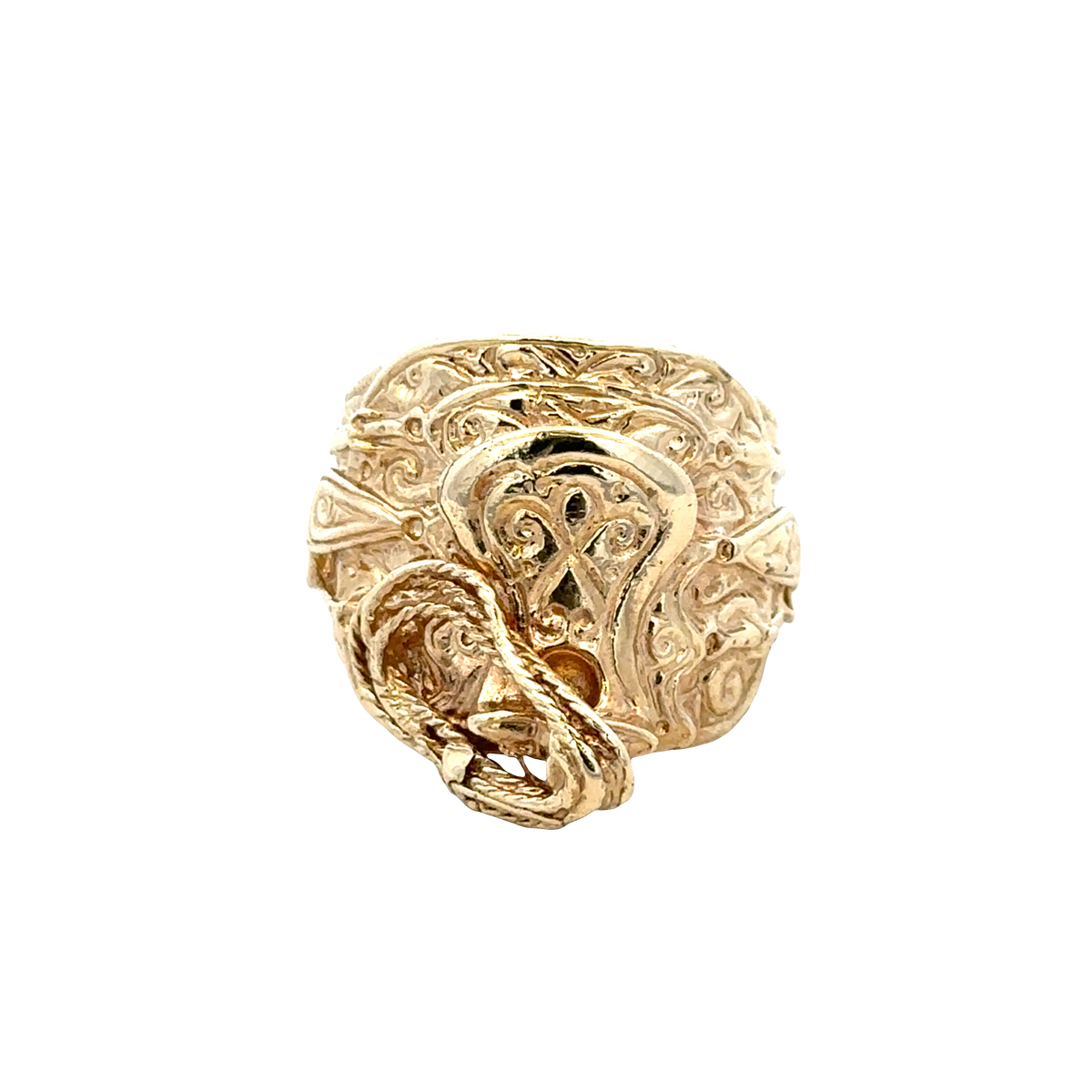 9ct yellow gold saddle ring   sh27885b