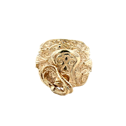 9ct yellow gold saddle ring   sh27885b