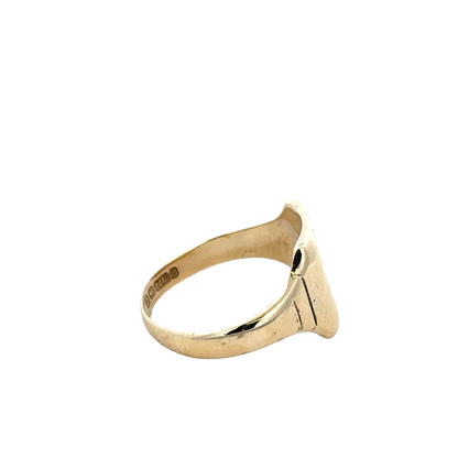 9ct yellow gold signet ring size Q (sh27866b)